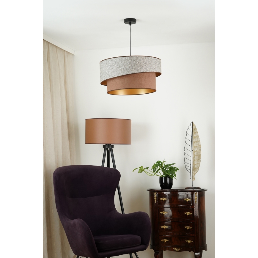 Brilagi - Chandelier on a string VEGAS SHINE 1xE27/15W/230V d. 50 cm grey/brown