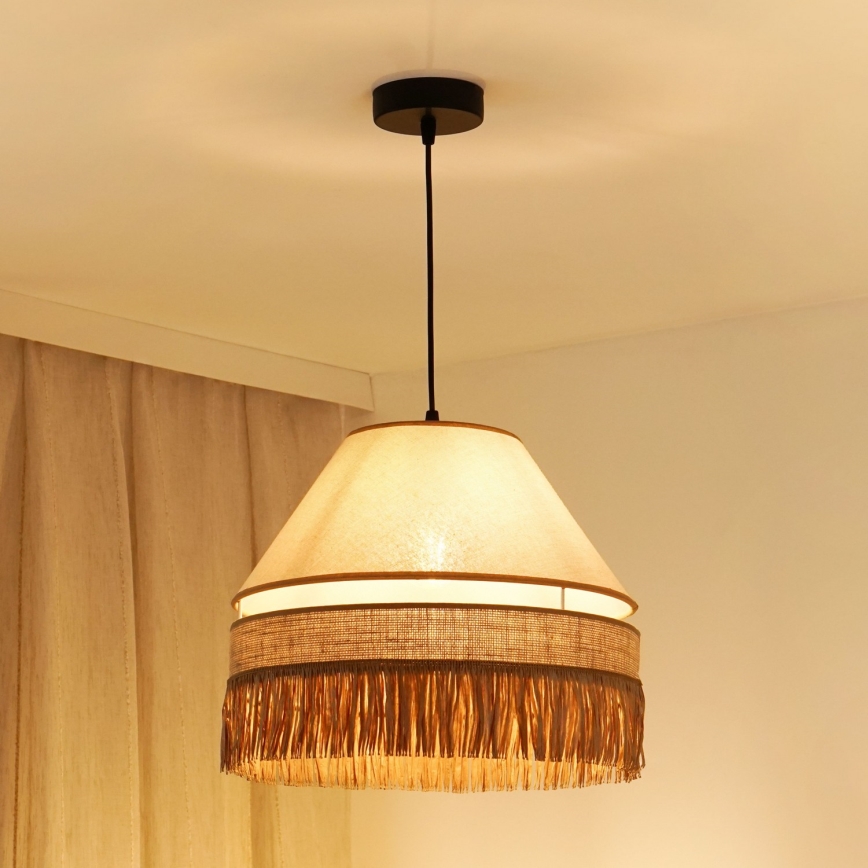Brilagi - Chandelier on a string WINNETOU AVIGNION 1xE27/15W/230V d. 35 cm brown/creamy