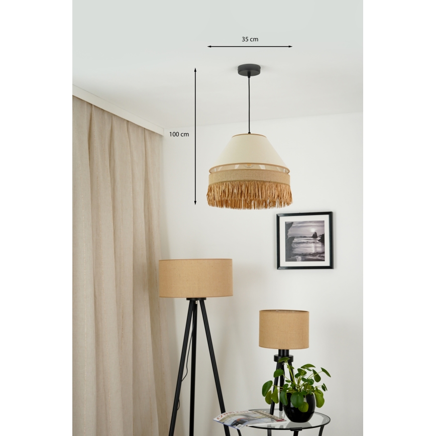 Brilagi - Chandelier on a string WINNETOU AVIGNION 1xE27/15W/230V d. 35 cm brown/creamy