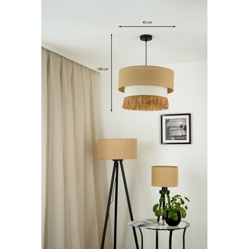 Brilagi - Chandelier on a string WINNETOU BOHO 1xE27/15W/230V d. 45 cm brown/creamy