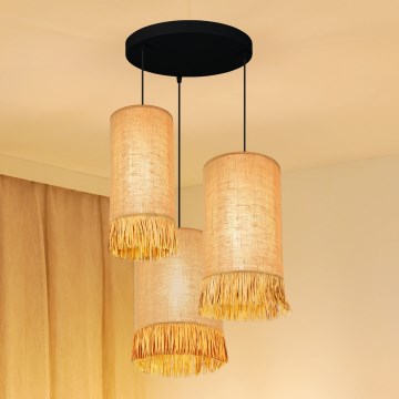 Brilagi - Chandelier on a string WINNETOU TUBES 3xE27/15W/230V brown/black