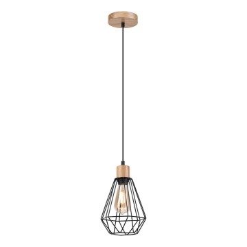 Brilagi - Chandelier on a string WOODY BASKET 1xE27/60W/230V oak