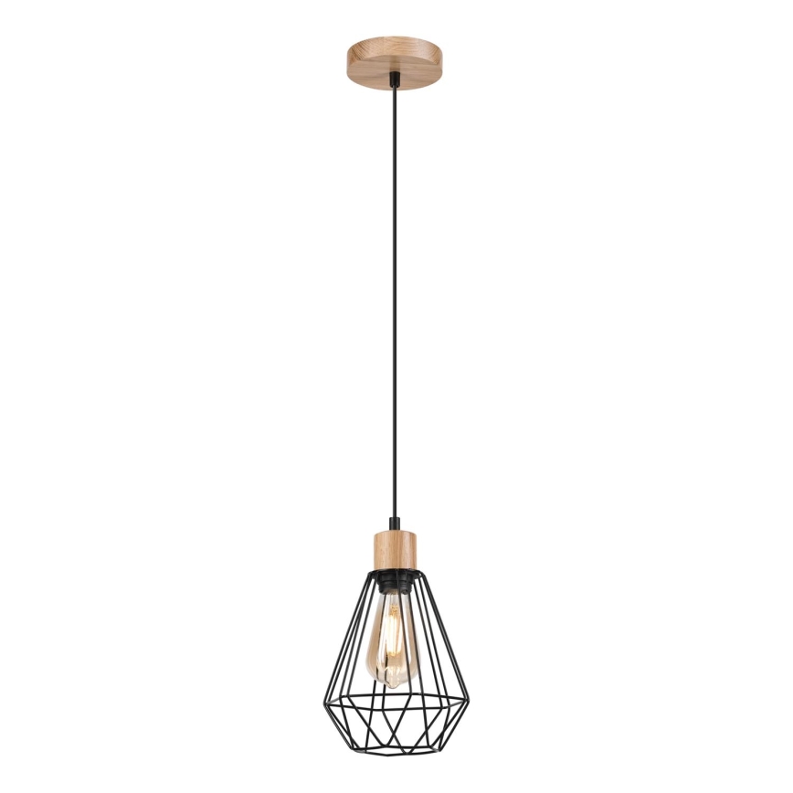 Brilagi - Chandelier on a string WOODY BASKET 1xE27/60W/230V oak