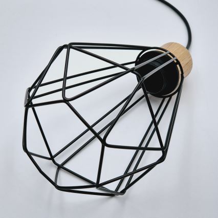 Brilagi - Chandelier on a string WOODY BASKET 1xE27/60W/230V oak