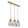 Brilagi - Chandelier on a string WOODY BASKET 3xE27/60W/230V oak