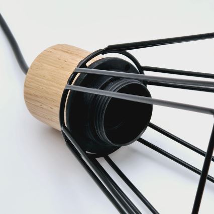 Brilagi - Chandelier on a string WOODY BASKET 3xE27/60W/230V oak