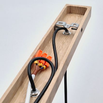 Brilagi - Chandelier on a string WOODY BASKET 3xE27/60W/230V oak