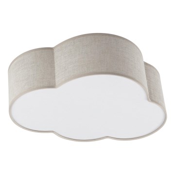 Brilagi - Children's ceiling light NIMBUS LINEN 2xE27/15W/230V beige