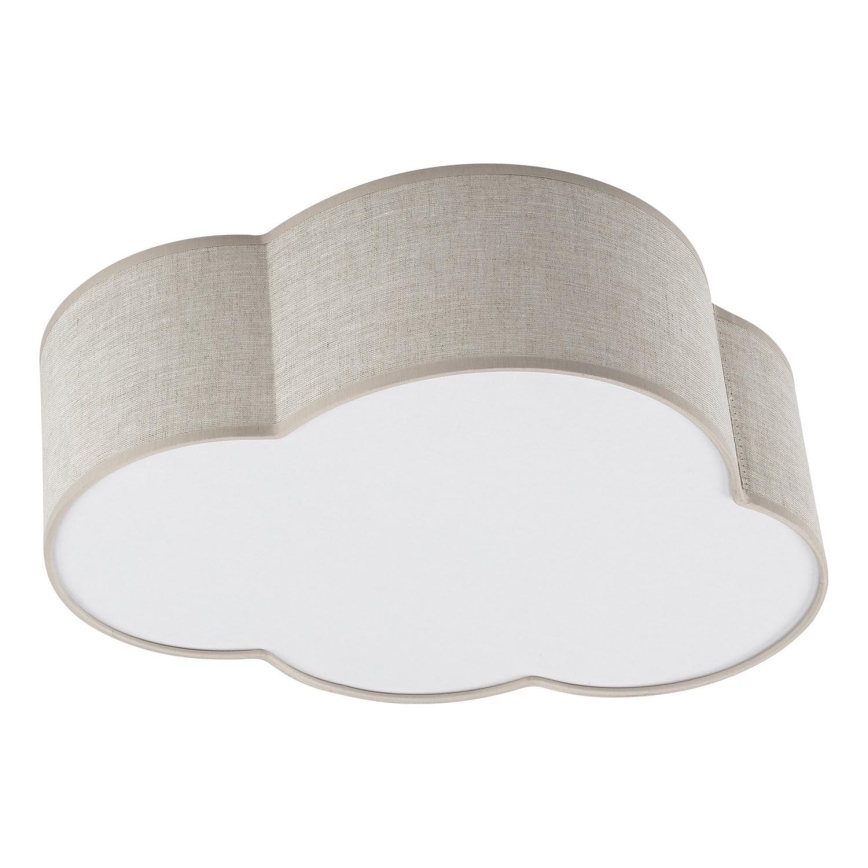 Brilagi - Children's ceiling light NIMBUS LINEN 2xE27/15W/230V beige