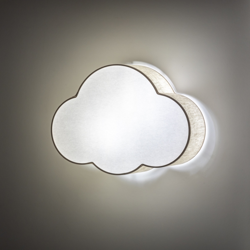 Brilagi - Children's ceiling light NIMBUS LINEN 2xE27/15W/230V beige