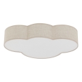 Brilagi - Children's ceiling light NIMBUS LINEN 4xE27/15W/230V beige