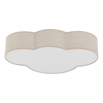 Brilagi - Children's ceiling light NIMBUS LINEN 4xE27/15W/230V beige