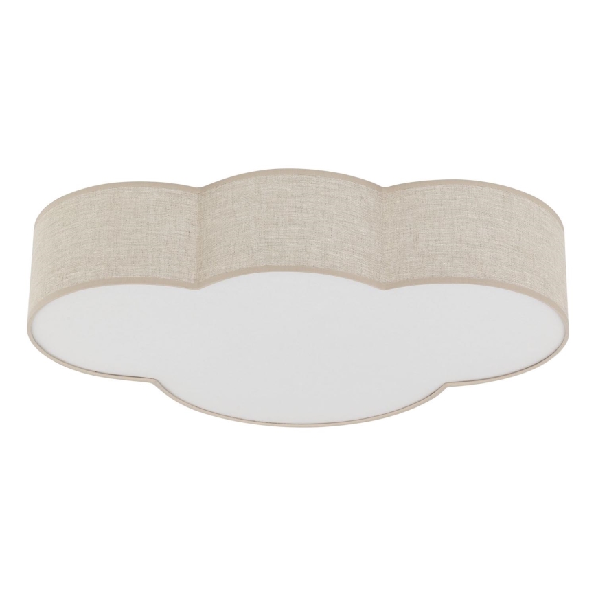 Brilagi - Children's ceiling light NIMBUS LINEN 4xE27/15W/230V beige