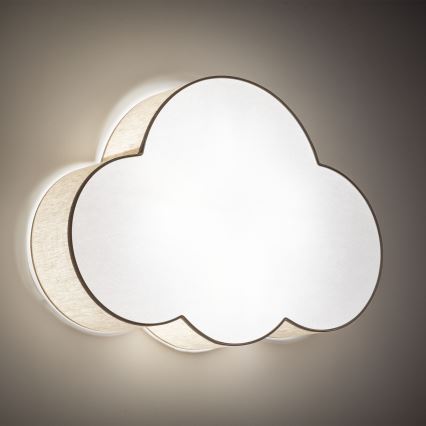 Brilagi - Children's ceiling light NIMBUS LINEN 4xE27/15W/230V beige