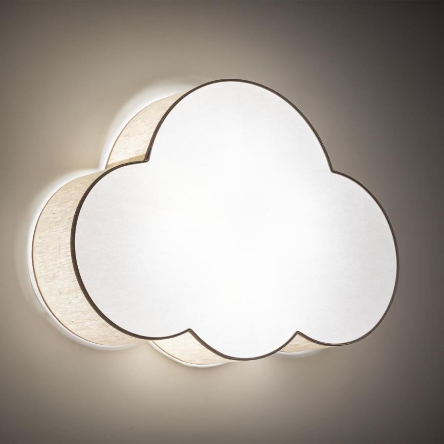 Brilagi - Children's ceiling light NIMBUS LINEN 4xE27/15W/230V beige