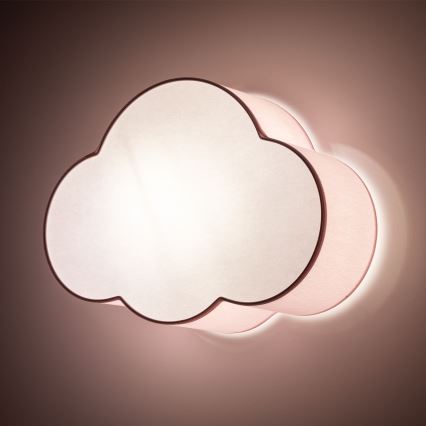 Brilagi - Children's ceiling light NIMBUS MINI 2xE27/15W/230V pink
