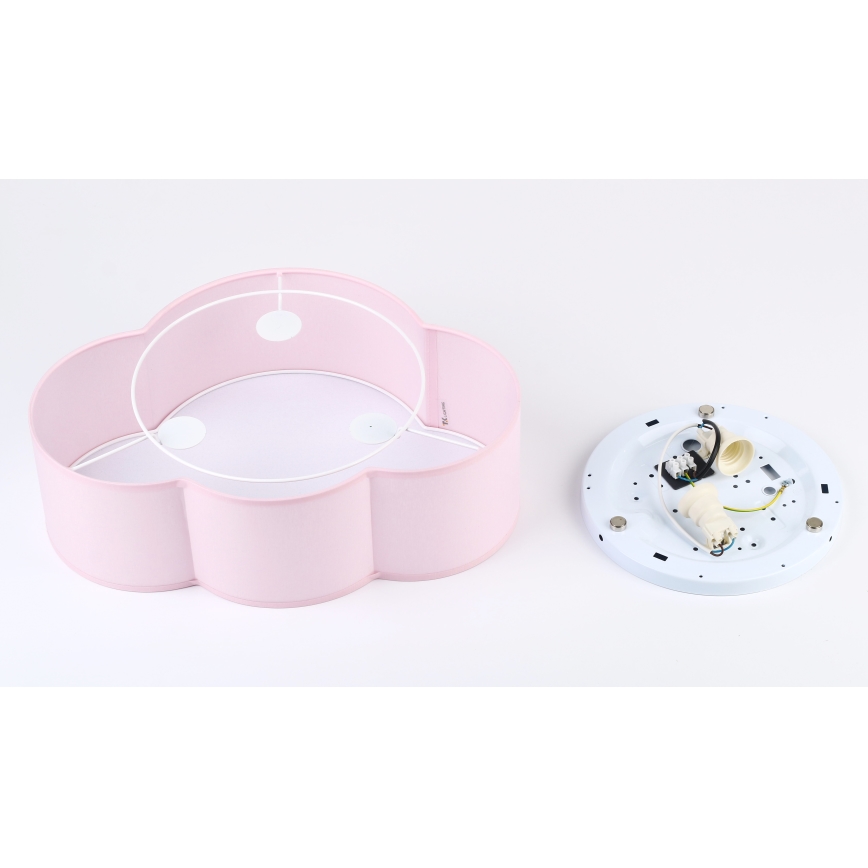 Brilagi - Children's ceiling light NIMBUS MINI 2xE27/15W/230V pink