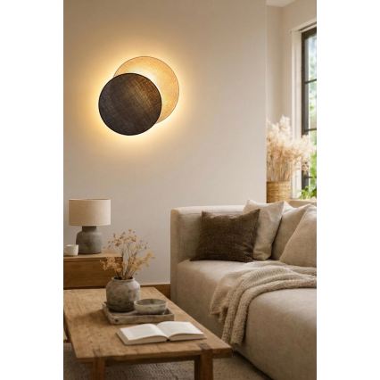 Brilagi - CIRCLES Wall Lamp 1xE27/60W/230V dia. 45 cm cream/brown