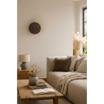 Brilagi - CIRCLES Wall Light 1x E27/60W/230V, Ø 35 cm, Cream/Brown