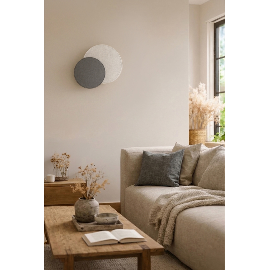 Brilagi - CIRCLES Wall Light 1xE27/60W/230V Ø 35 cm cream/gray
