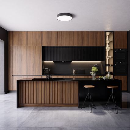 Brilagi - CLARE Bathroom Ceiling Light 4xE27/24W/230V, Ø 50 cm, IP54, Black