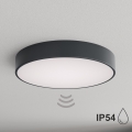 BRILAGI - CLARE bathroom ceiling light with motion and dusk sensor 4xE27/24W/230V Ø 50 cm anthracite IP54