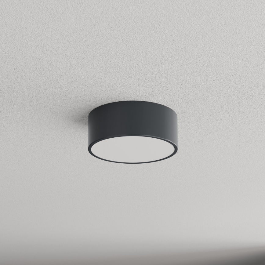 BRILAGI - Bathroom ceiling light with motion and dusk sensor CLARE 1xE27/24W/230V Ø 20 cm anthracite IP54