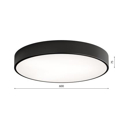 Brilagi - CLARE Ceiling Light with Sensor 5xE27/40W/230V Ø 60 cm Black