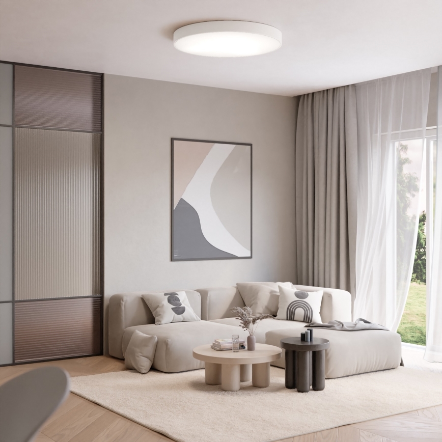 Brilagi - CLARE Ceiling Light with Sensor, 5×E27/40W/230V, Ø 60 cm, White