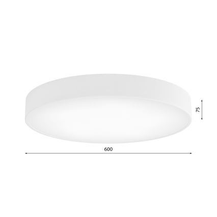 Brilagi - CLARE Ceiling Light with Sensor, 5×E27/40W/230V, Ø 60 cm, White
