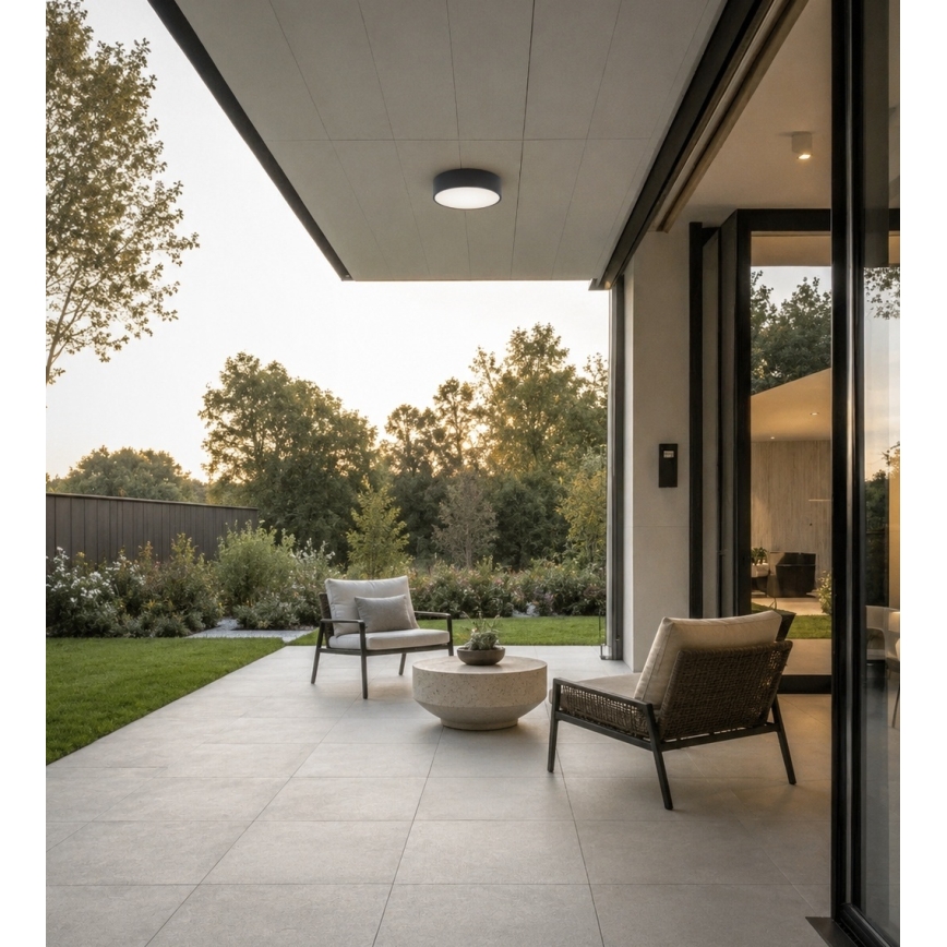 BRILAGI - LED RGBW Dimmable Bathroom Ceiling Light CLARE 3xE27/12W/230V Ø 40 cm anthracite IP54