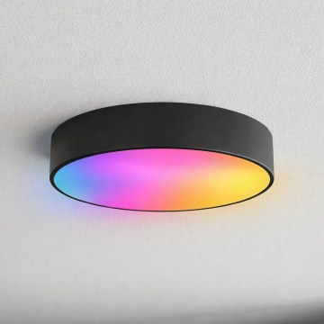 Brilagi - CLARE LED RGBW Dimmable Bathroom Ceiling Light 3xE27/9W/230V 2700-6500K Ø 40 cm IP54 Wi-Fi Black