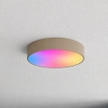 Brilagi - CLARE LED RGBW Dimmable Bathroom Ceiling Light 3xE27/9W/230V 2700–6500K Ø 40 cm IP54 Wi‑Fi Beige