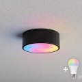 BRILAGI - CLARE LED RGBW Dimmable Ceiling Light, 1×E27/12W/230V, 2700–6500K, Ø20 cm, Wi‑Fi, Black