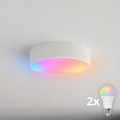 BRILAGI - CLARE LED RGBW Dimmable Ceiling Light 2xE27/12W/230V 2700-6500K Ø30 cm White