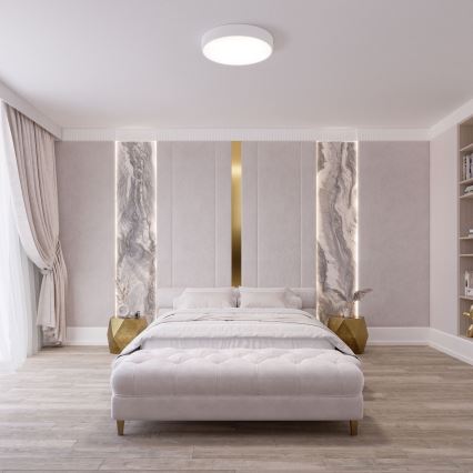 Brilagi - CLARE LED RGBW Dimmable Ceiling Light 2xE27/9W/230V 2700-6500K Ø30 cm Wi-Fi White