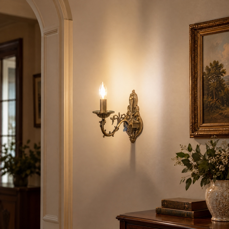 BRILAGI - CLASSIC Wall Lamp 1xE14/10W/230V brass