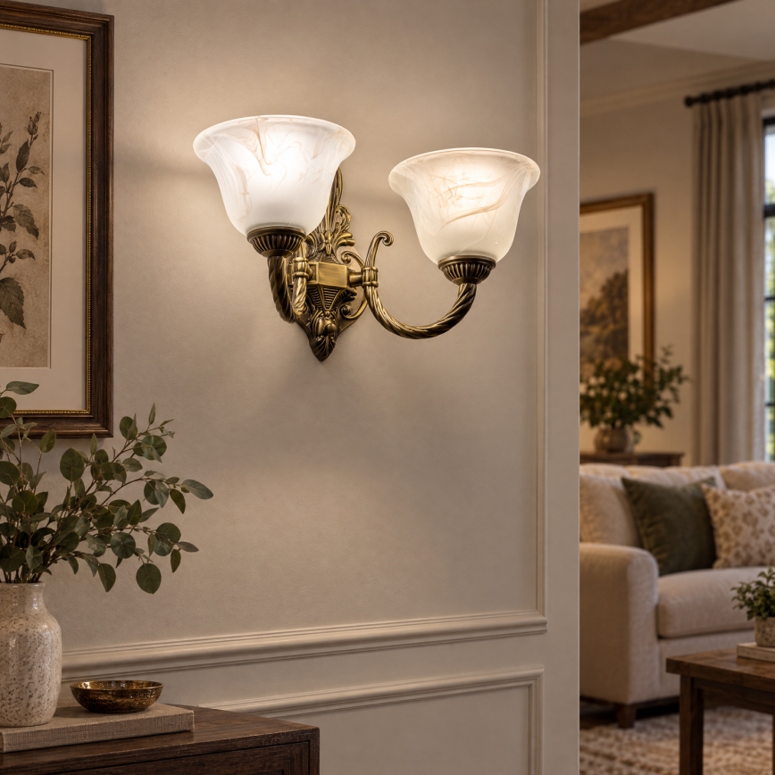BRILAGI - CLASSIC Wall Lamp 2xE14/10W/230V Brass