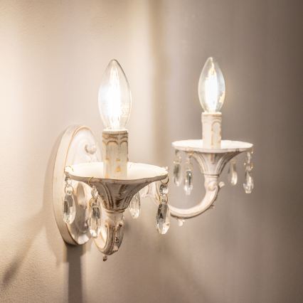 BRILAGI - CLASSIC Wall Lamp 2xE14/10W/230V Cream/Patina