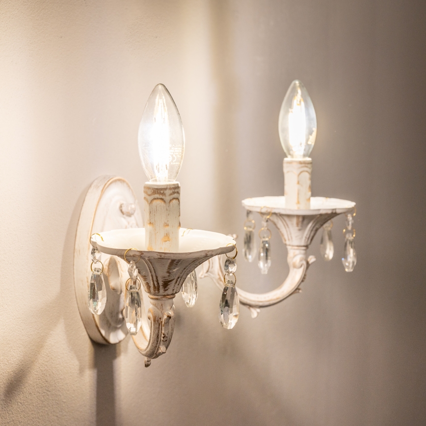 BRILAGI - CLASSIC Wall Lamp 2xE14/10W/230V Cream/Patina