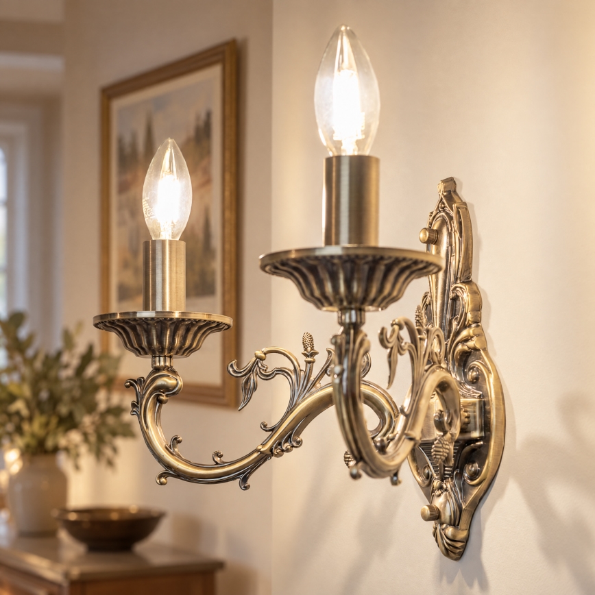 BRILAGI - CLASSIC Wall Light 2xE14/10W/230V Brass