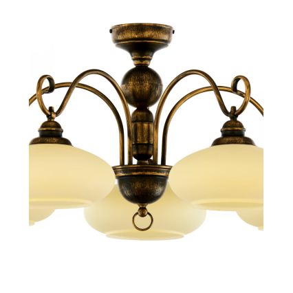BRILAGI - Close-to-ceiling chandelier MOLLERO 5×E27/15W/230V Ø 84 cm bronze/patina