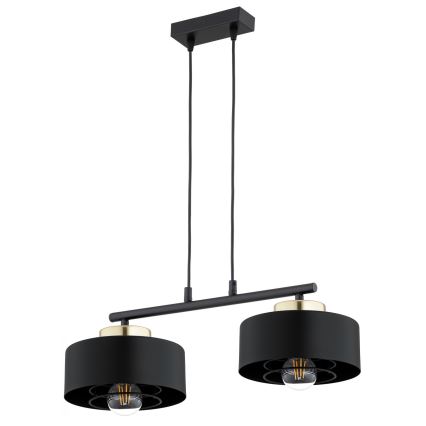 Brilagi - Cord Pendant Light 2xE27/60W/230V Black/Gold