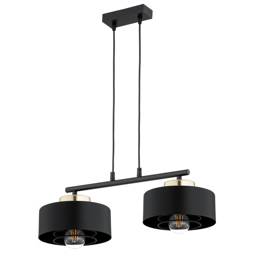 Brilagi - Cord Pendant Light 2xE27/60W/230V Black/Gold