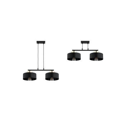 Brilagi - Cord Pendant Light SPRING 2xE27/60W/230V Black/Gold