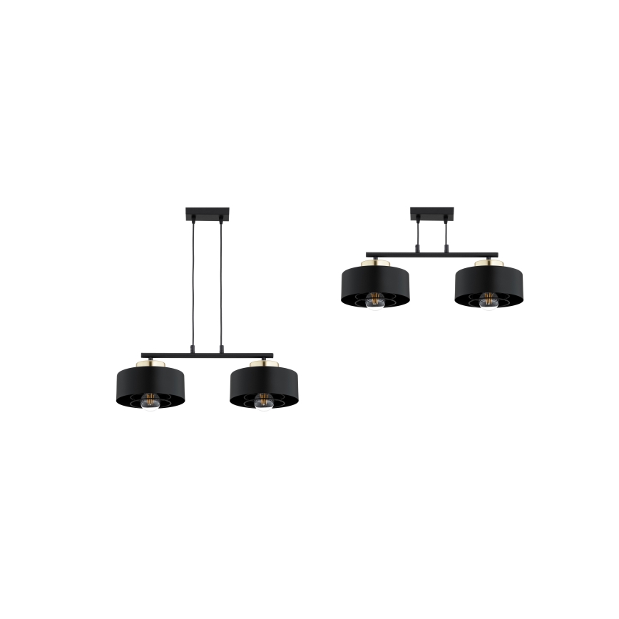 Brilagi - Cord Pendant Light SPRING 2xE27/60W/230V Black/Gold