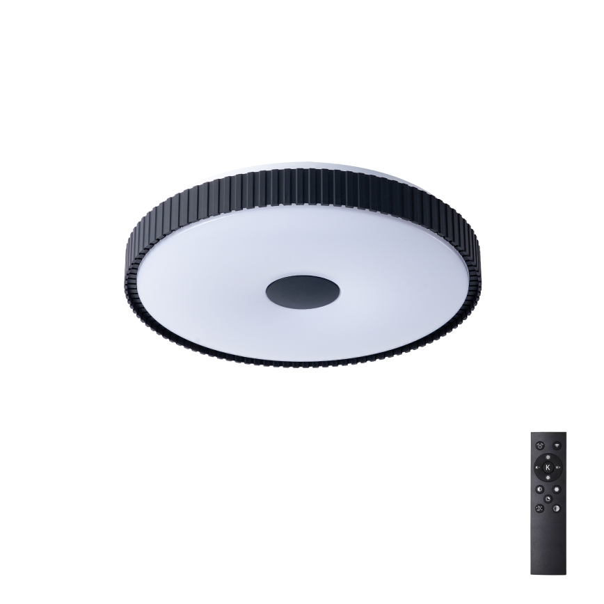 Brilagi - Dimmable LED ceiling light CORVO LED/72W/230V 3000-6000K black Ø 50 cm + remote control