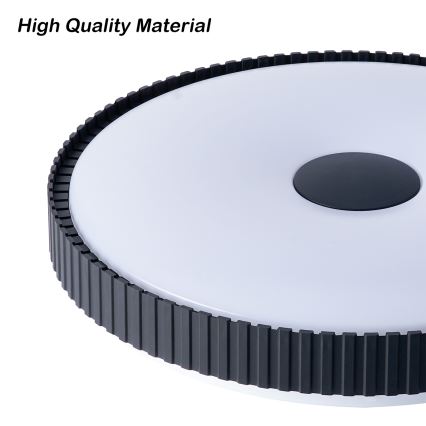 Brilagi - Dimmable LED ceiling light CORVO LED/72W/230V 3000-6000K black Ø 50 cm + remote control