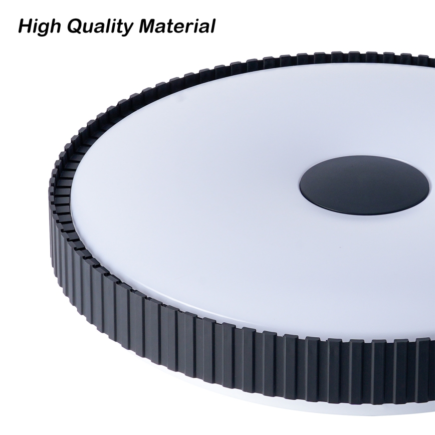 Brilagi - Dimmable LED ceiling light CORVO LED/72W/230V 3000-6000K black Ø 50 cm + remote control