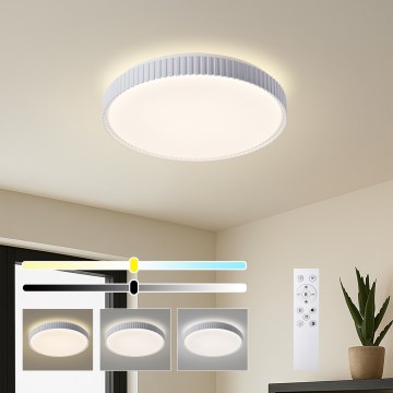 Brilagi - CORVO Dimmable LED Ceiling Light LED/72W/230V 3000-6000K White Ø 50 cm + Remote Control